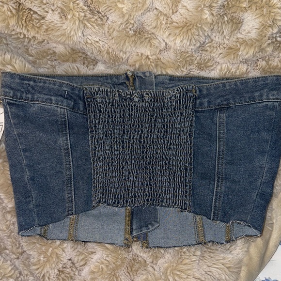 Denim Tube Top - Picture 2 of 3